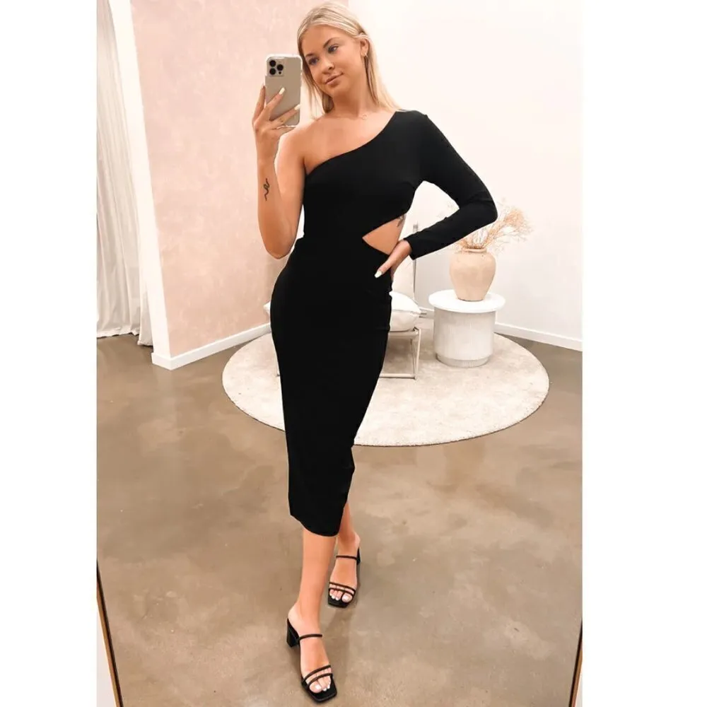 BEC & BRIDGE Elke Midi Dress in Black Size US 10 - Image 14