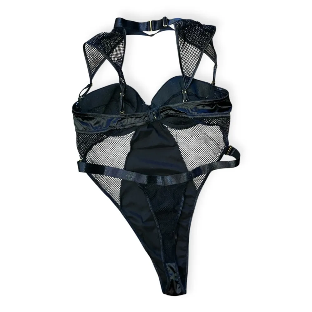 Frederick’s of Hollywood Womens Bexley Satin and Mesh Teddy - Image 4