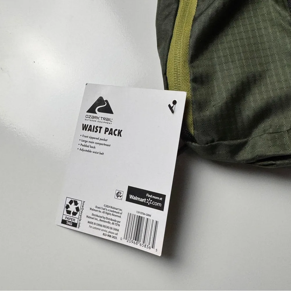 Ozark Trail Outdoors Durable Lightweight Green Waist Pack New With Tag - Image 4