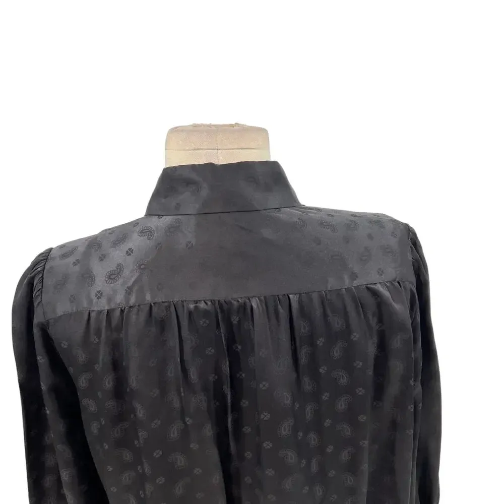 The Kooples Delicate Paisley Shirtdress Patterned Black Size 1 US Small / 4 - Image 10