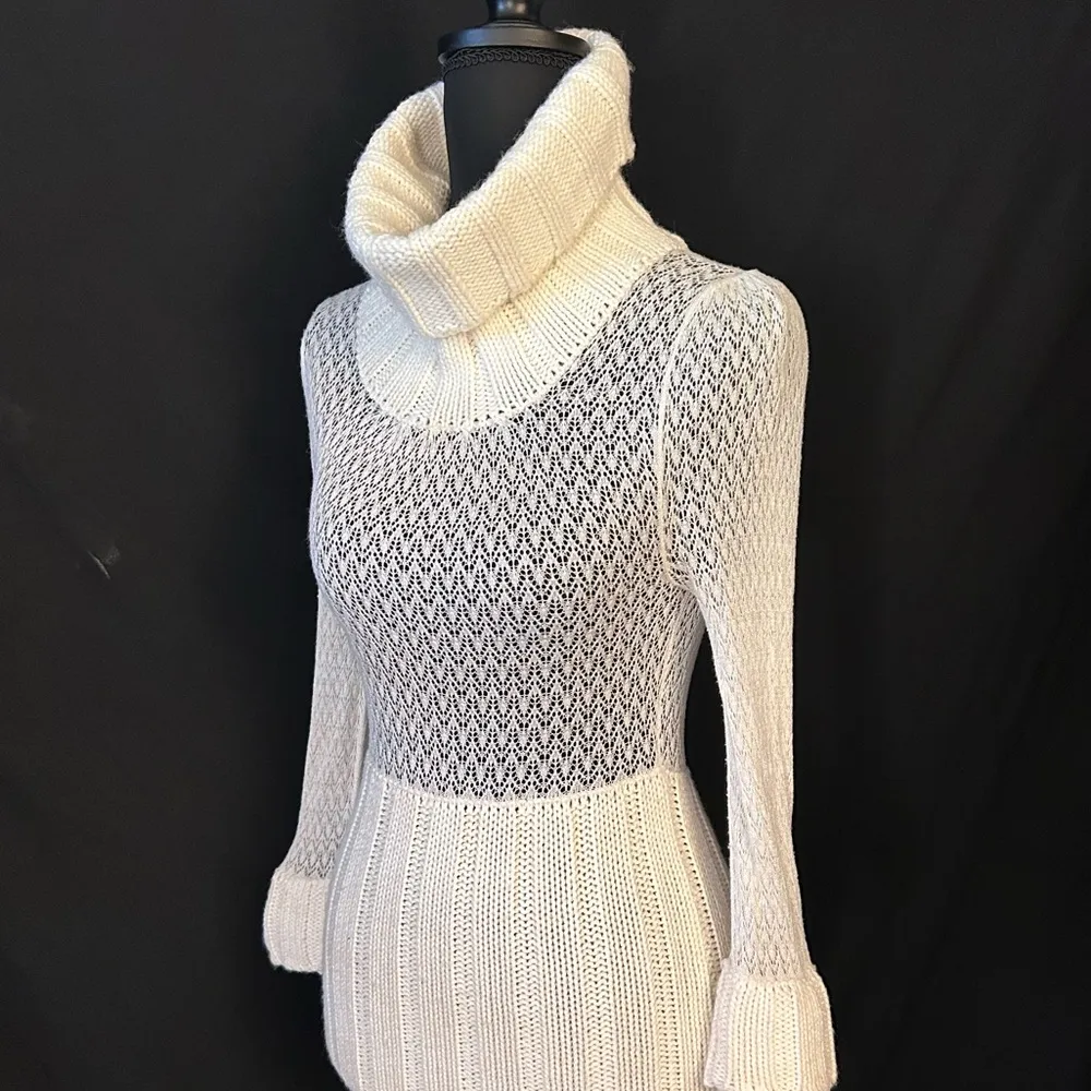 Vintage ARDEN B Sheer Pleated Turtleneck Sweater. - Image 16