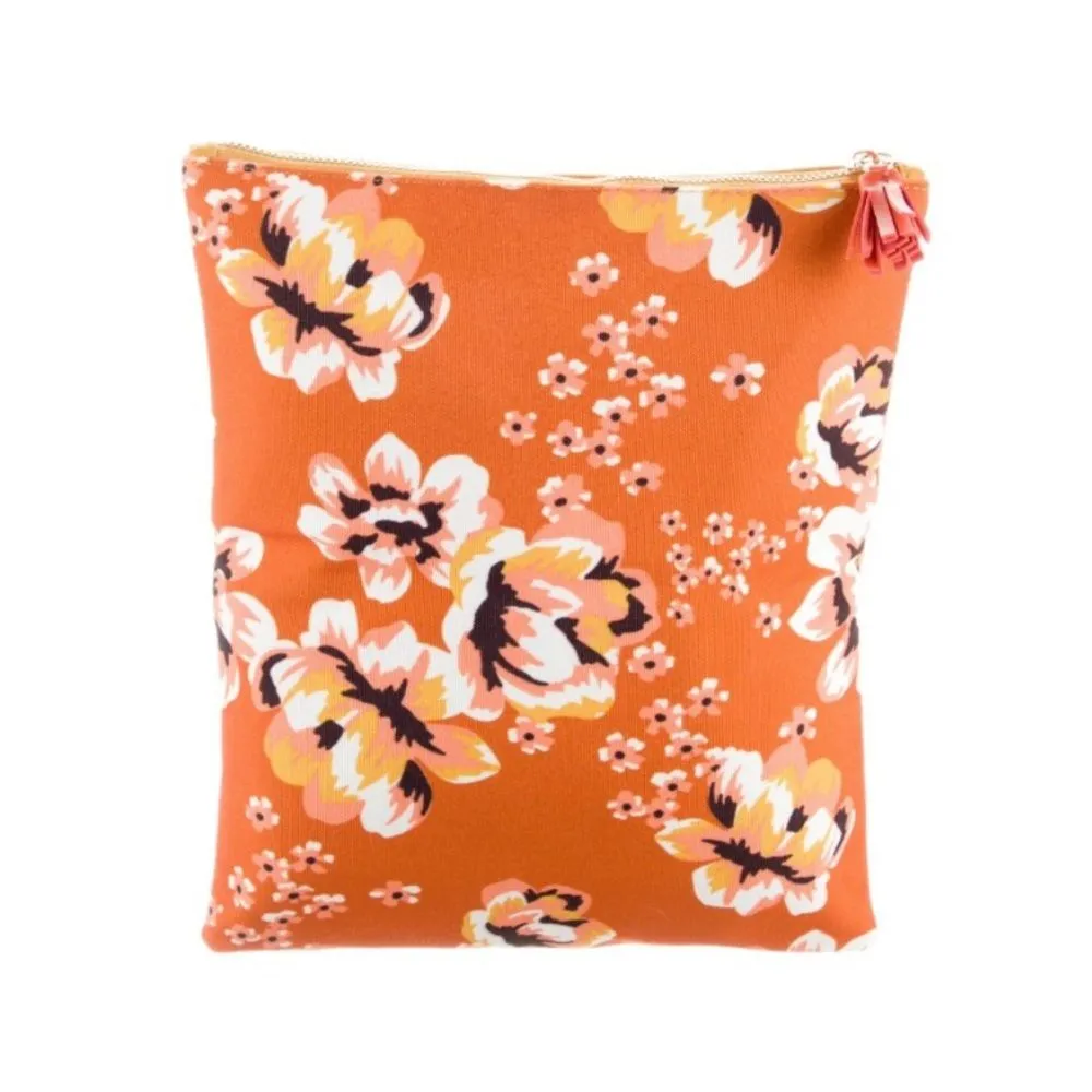 Rachel Pally Zahara Reversible Clutch Spring‎ Floral Orange Boho Preppy Cottage - Image 9
