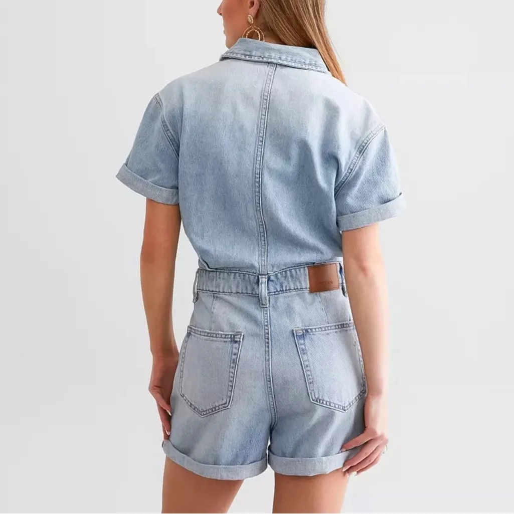 Hidden LA Dylan Denim Romper Size S Blue - Image 7
