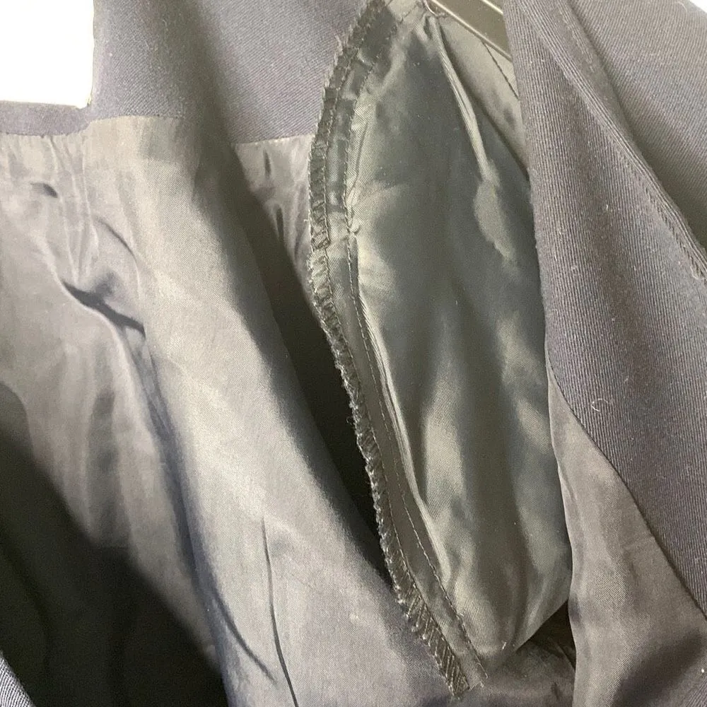 Vintage Oscar De La Renta 80s 90s Made in USA Union double breasted dress navy b - Image 8