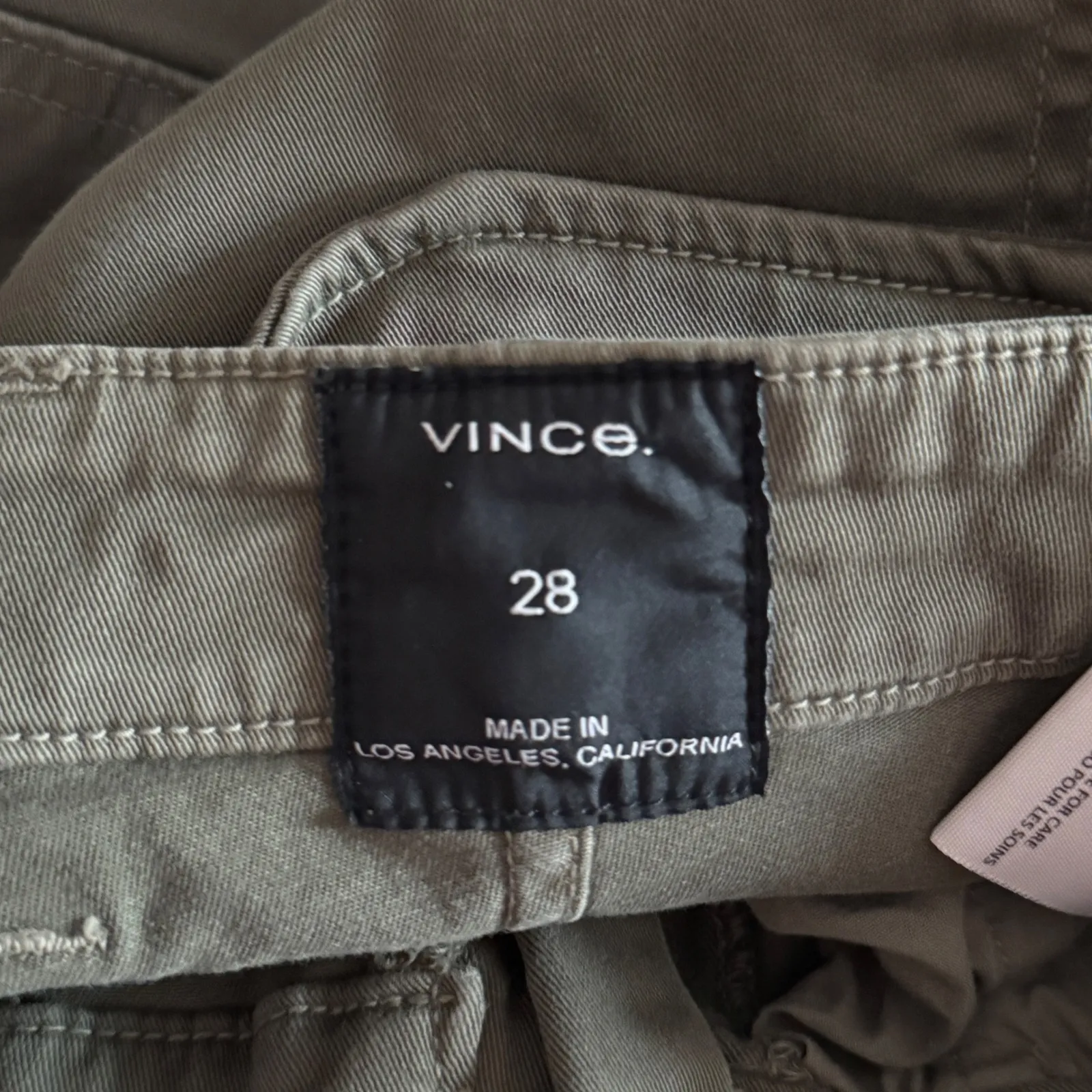 Vince Pants Olive Green Cargo Utility Pockets Casual Comfort Womens‎ Size 4 28 - Image 8