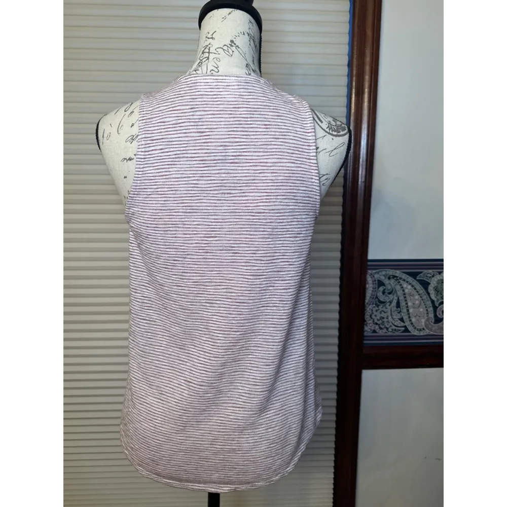 NWT Melrose and Market (Nordstrom Brand) Small Red & White Striped Knit Tank Top - Image 6