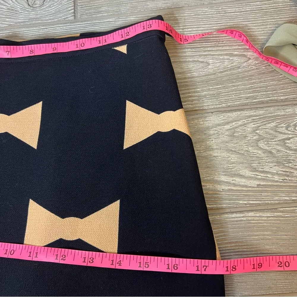 Anthropologie Eva Franco bow print fluted skirt sz 2 - Image 6