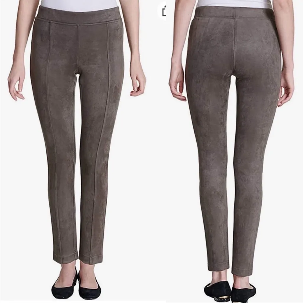 Andrew Marc Faux‎ Suede Pants Stretch Slim Fit Super Soft Pull-On Style Office - Image 2