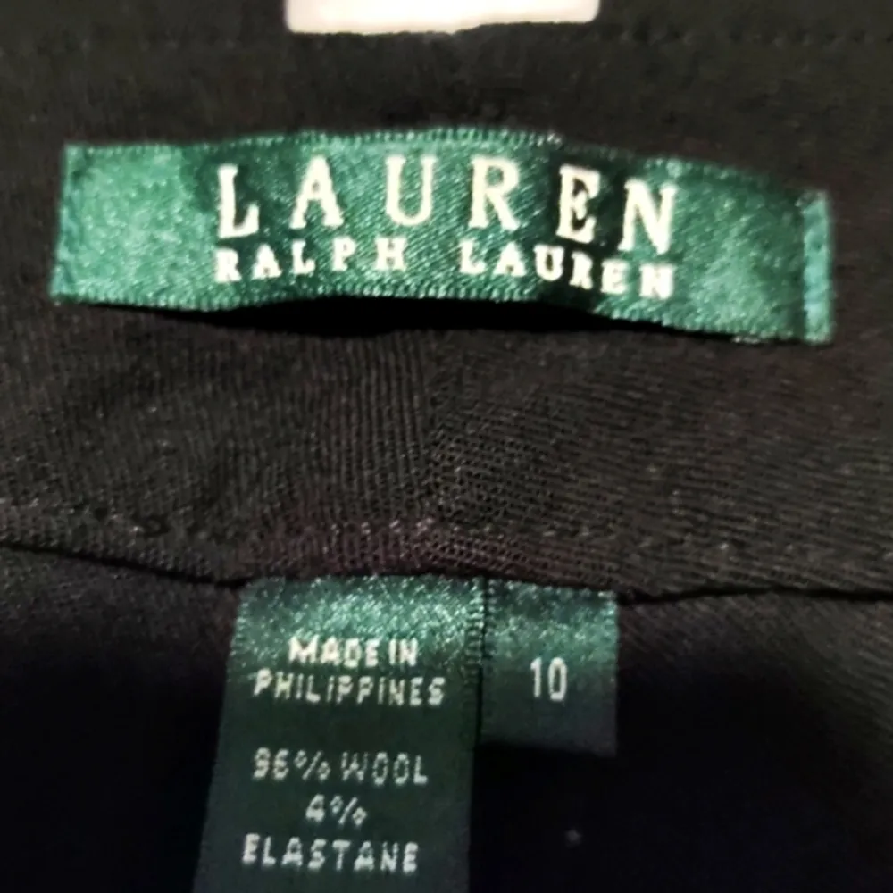 Lauren Ralph Lauren Black Cropped Pants Y2K Vintage Size 10 EUC #6883 - Image 7