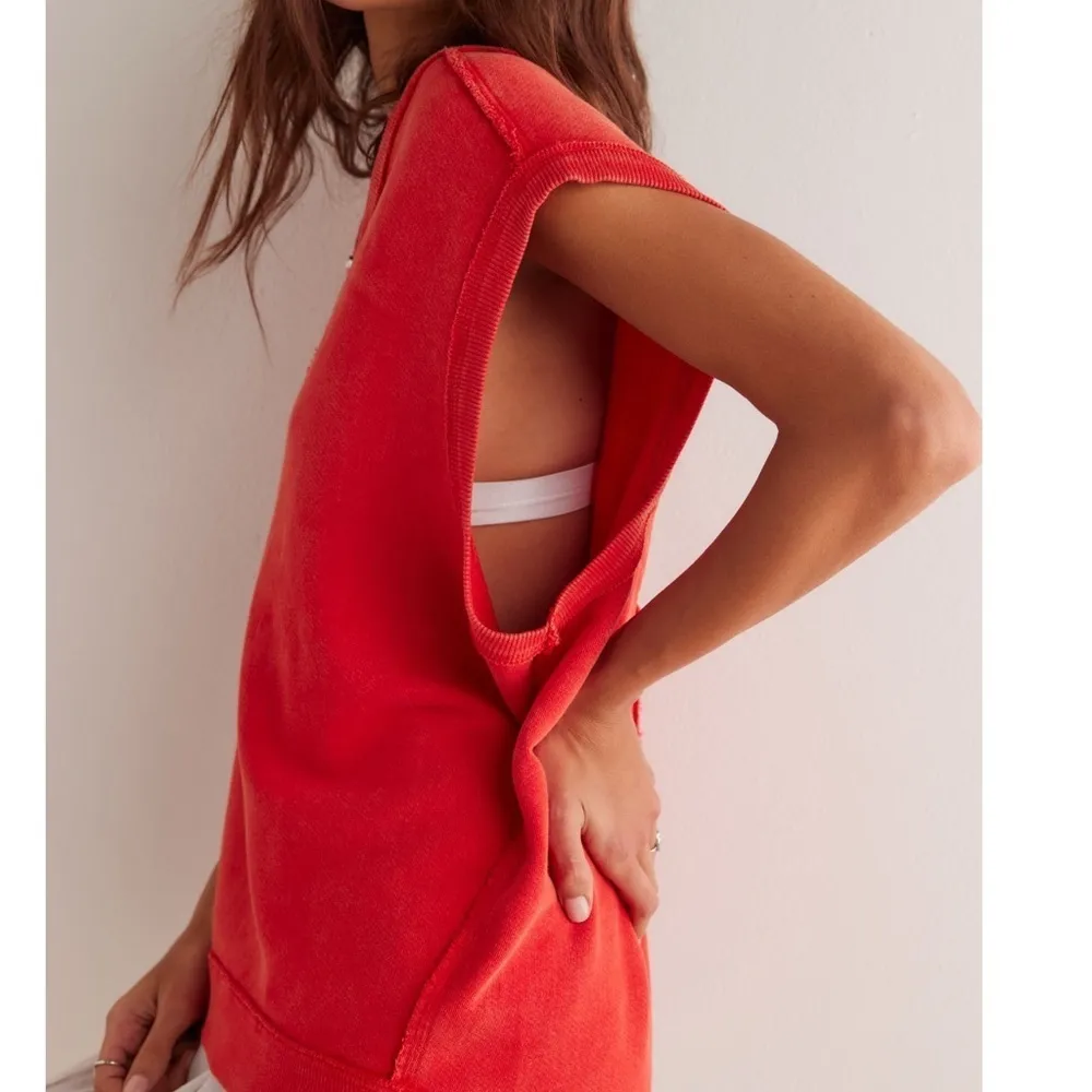 Free People #13 NWT  Chase Vest in High Risk Red - Image 4