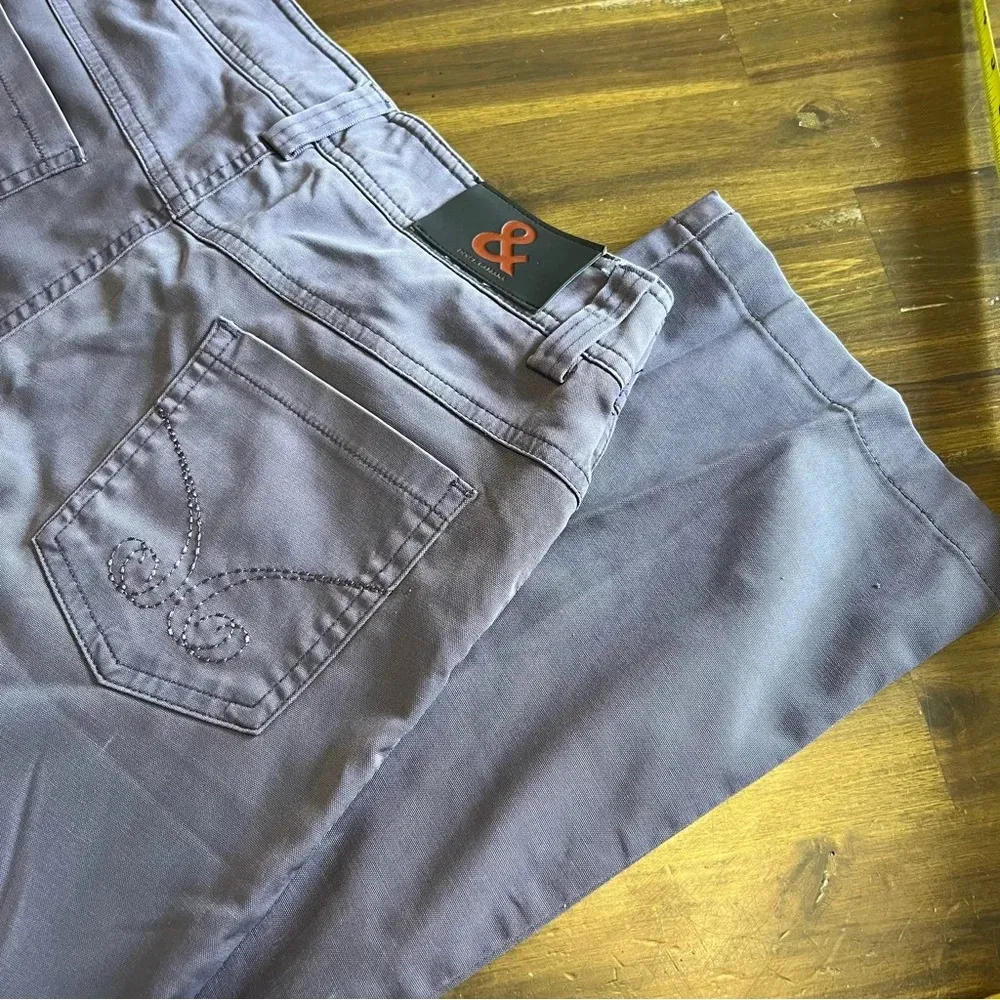 D&G Purple Pants Straight Leg Vintage Logo Cropped Y2K 90's Edgy 27 Jeans - Image 13