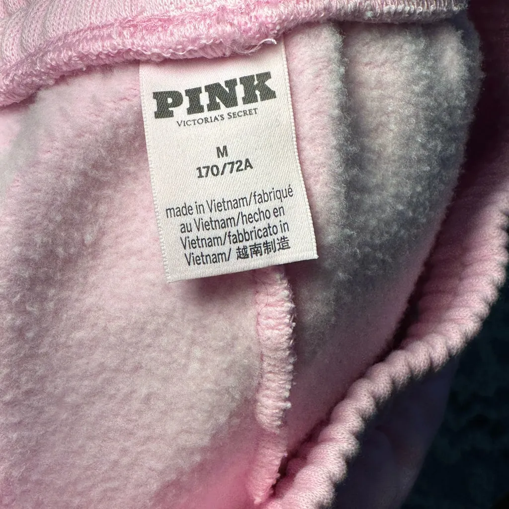 Pink Victoria’s Secret Sweatshorts Embroidered with Pink⭐️ - Image 4