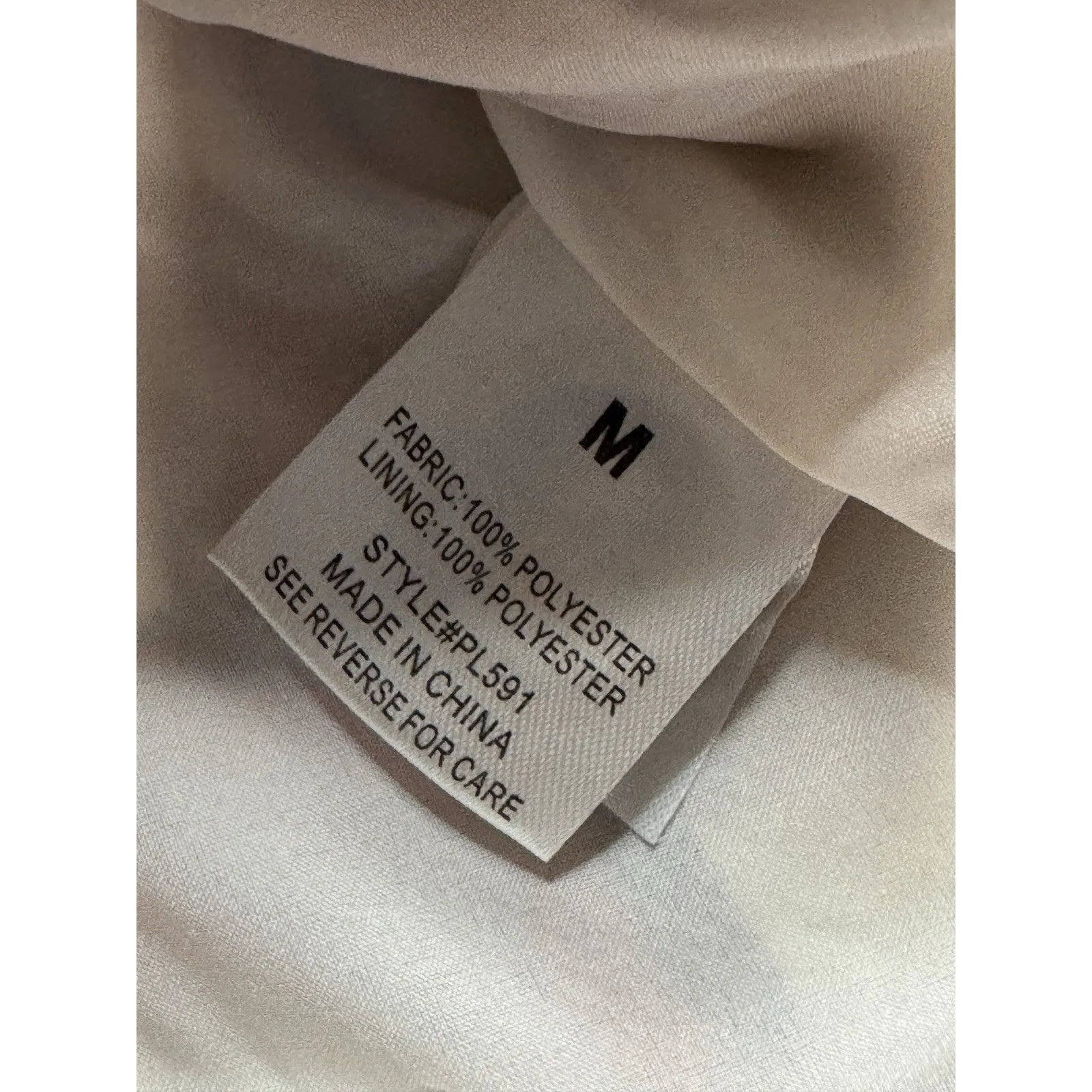 Pink Lily Plaid Flannel Shacket Jacket Cream Burgundy Plaid Button Front Lined M - Image 9