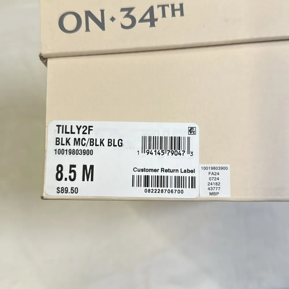 On 34th Womens Tillyy Toe Cap Faux Leather Block Heels - Image 5