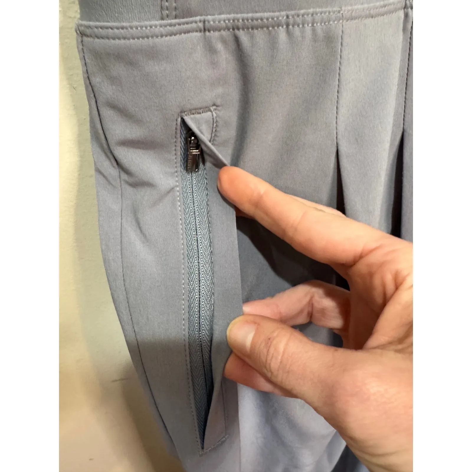 Athleta Brooklyn Heights Wide Leg Jumpsuit‎ Sz 16 Gray - Image 7