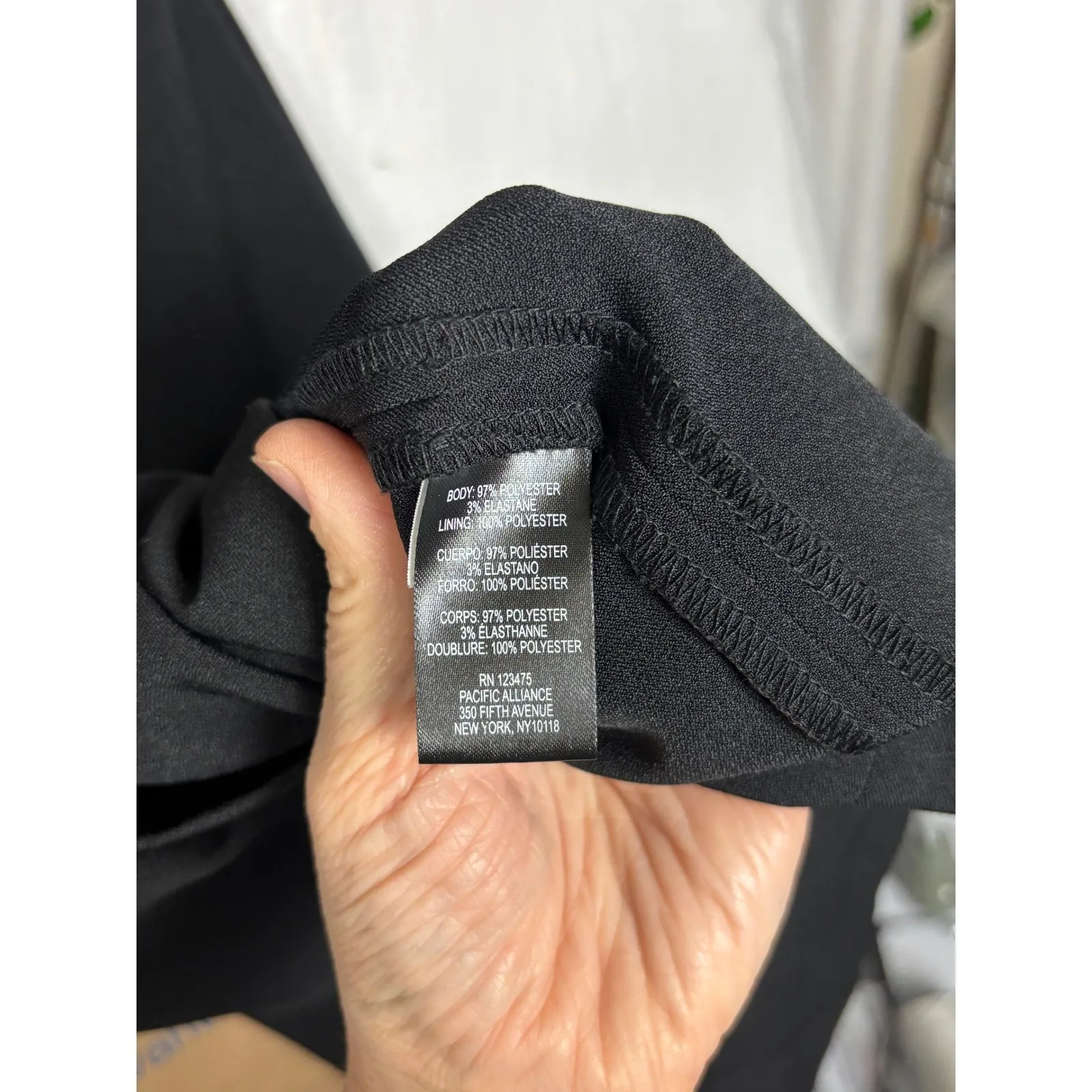 Chelsea Rose Womens Black Sleeveless Sheath Dress Sz 16 Stretch Career Business - Image 6