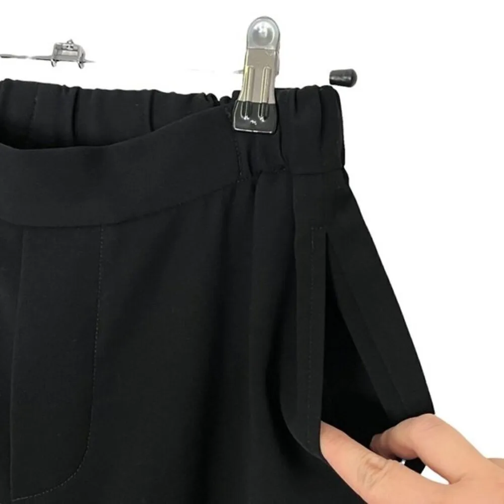 Nili Lotan Cropped Slouchy Pants Black Women’s Size 0 Elastic Waist Pleated - Image 5