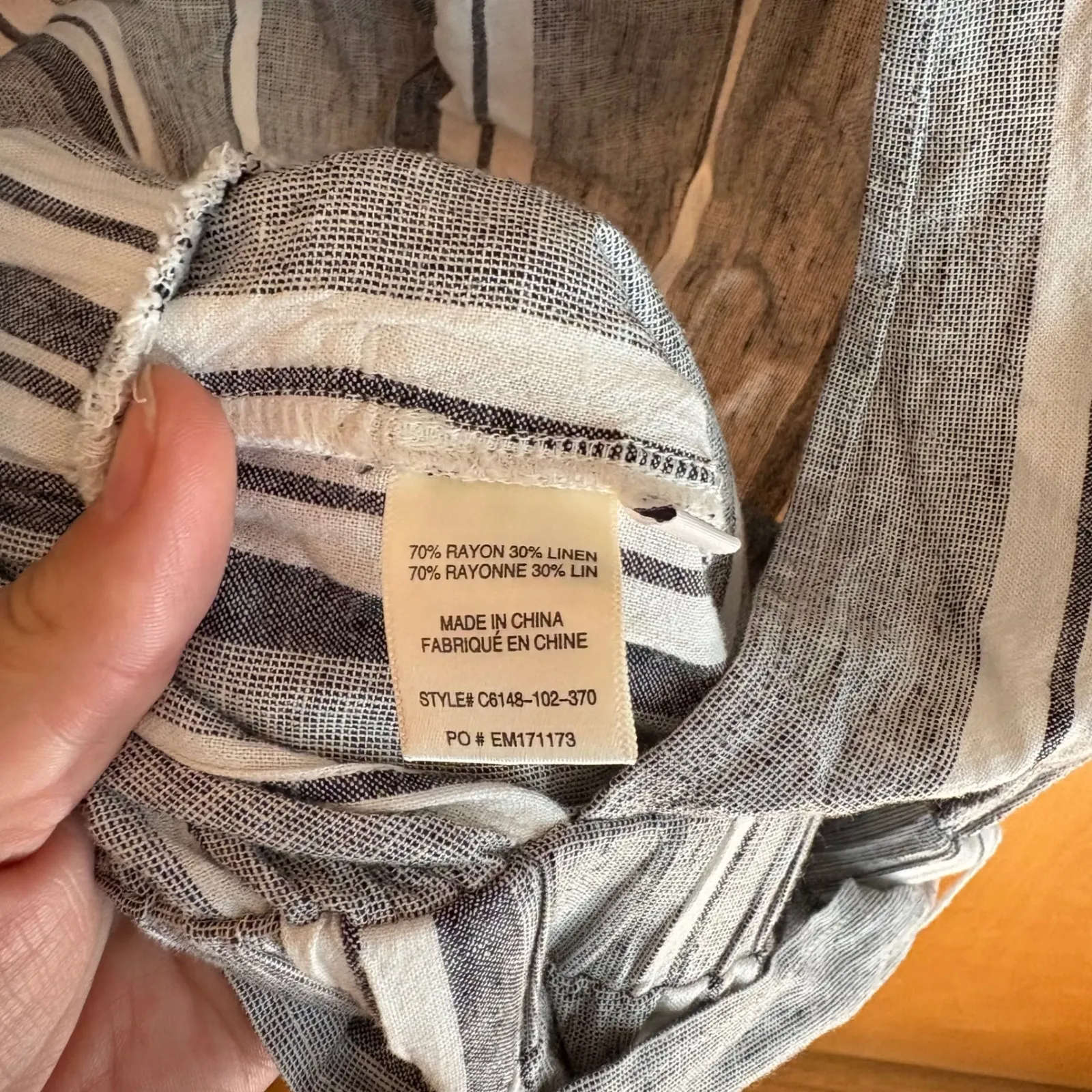 Cloth & Stone Striped Jumpsuit Wide Leg Sleeveless Keyhole Back‎ XS - Image 6