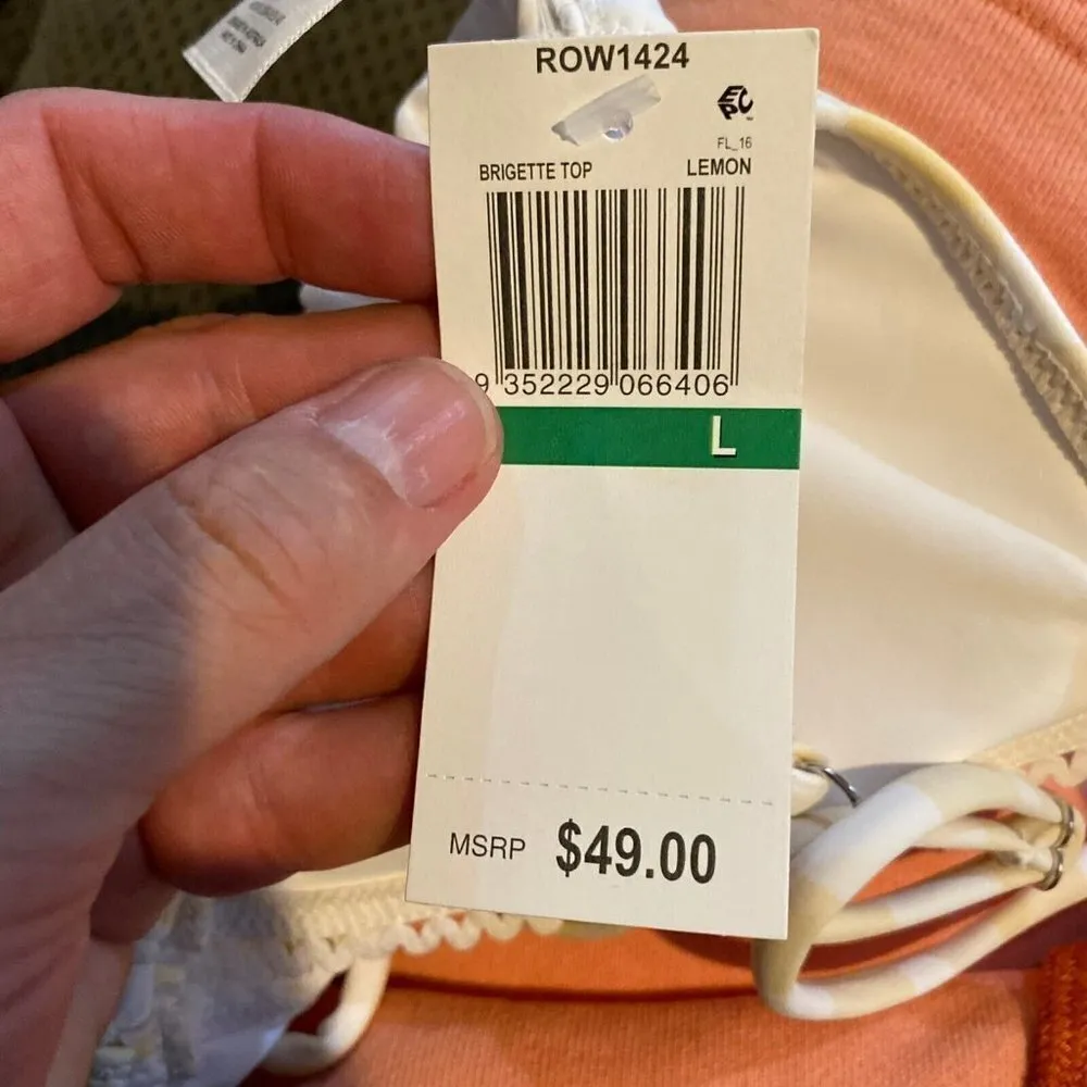 Charlie Holiday Women's Brigette Printed Triangle Bikini Top Size L - Image 5