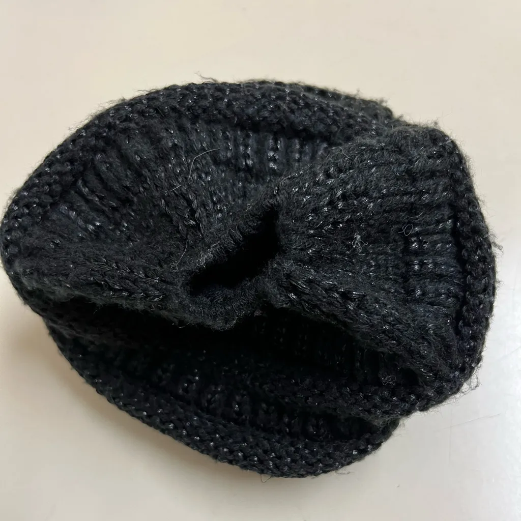 C.C. Exclusives Gray and Metallic Knit Winter Hat - Image 3