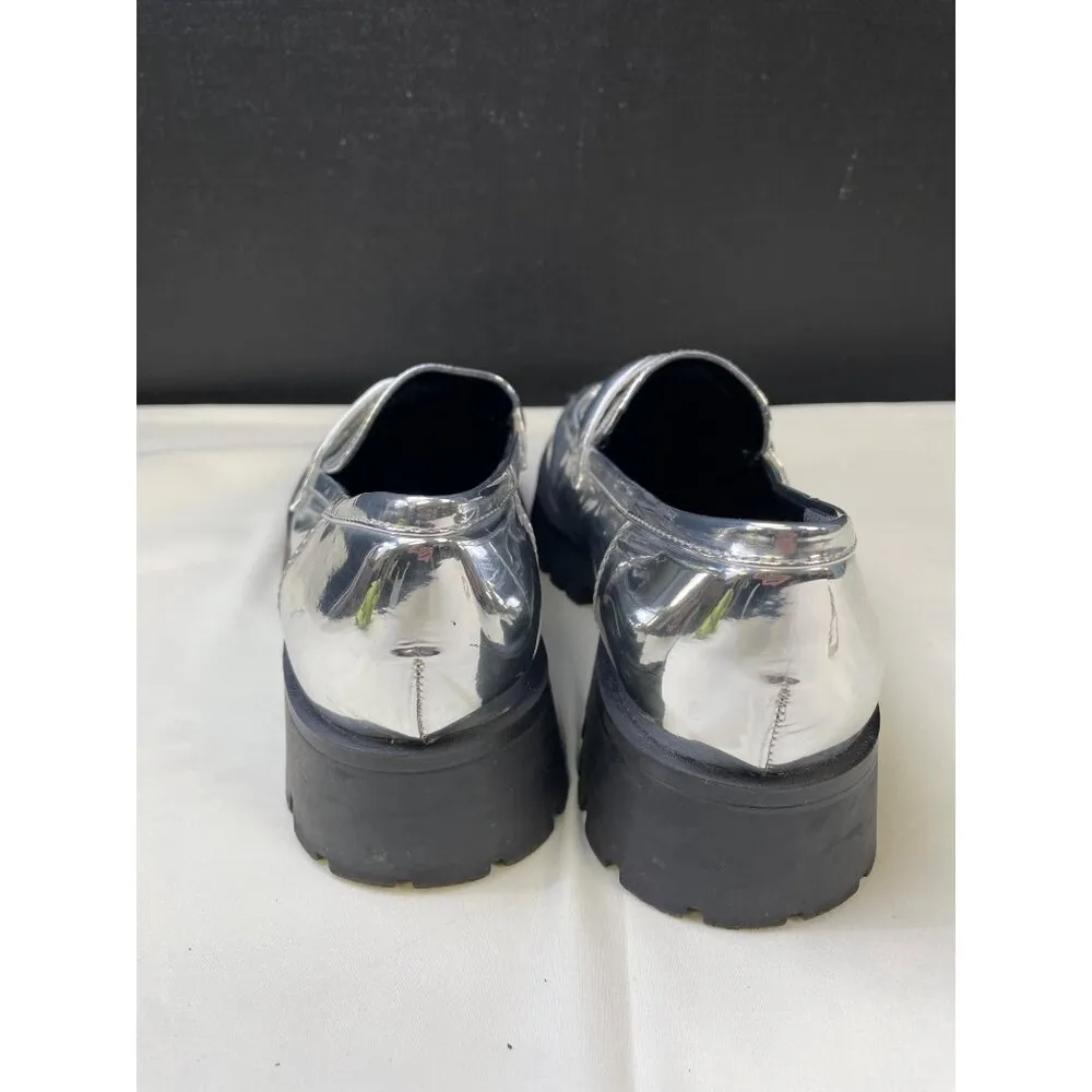 Nine West Women's Silver Chunky Heel Shoes/Loafers Size 7.5 SKU 5986 - Image 5
