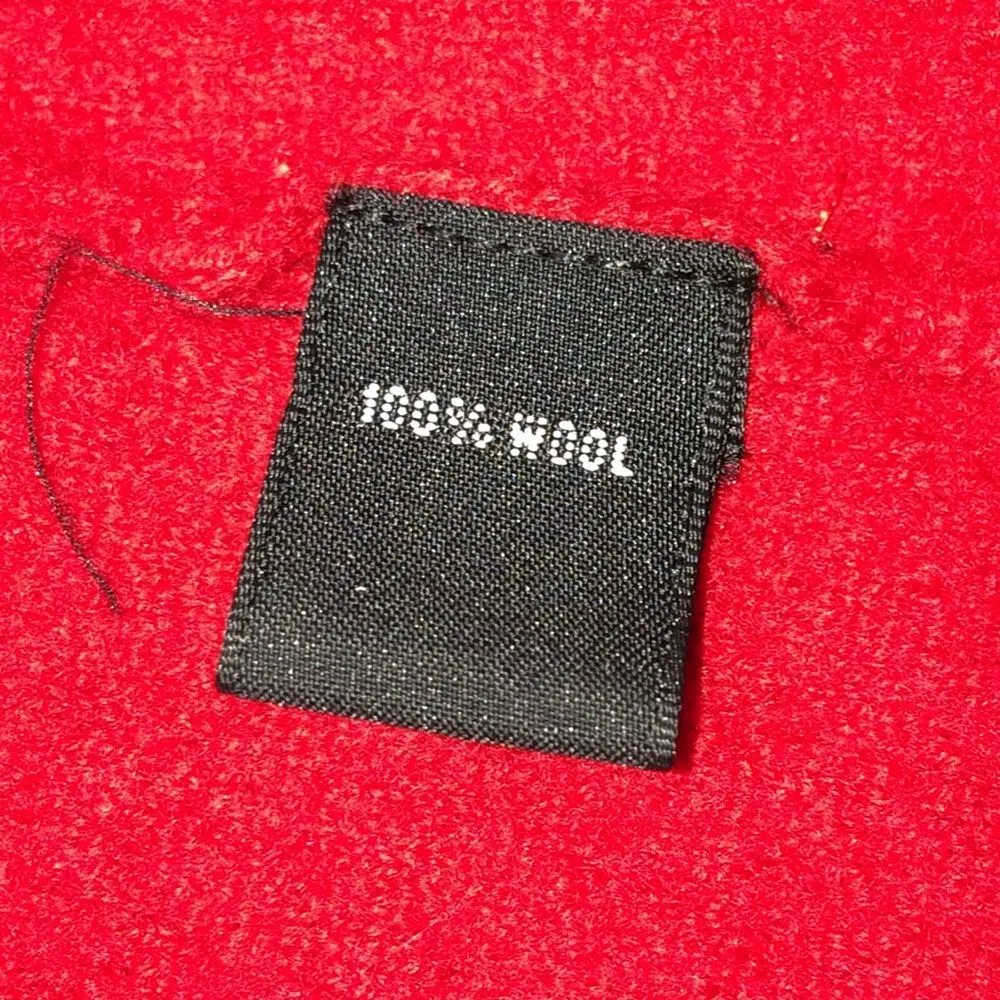 Josephine Chaus Women 100% Wool Red w/Black Trim Long Sleeve Work Blazer Size S - Image 8