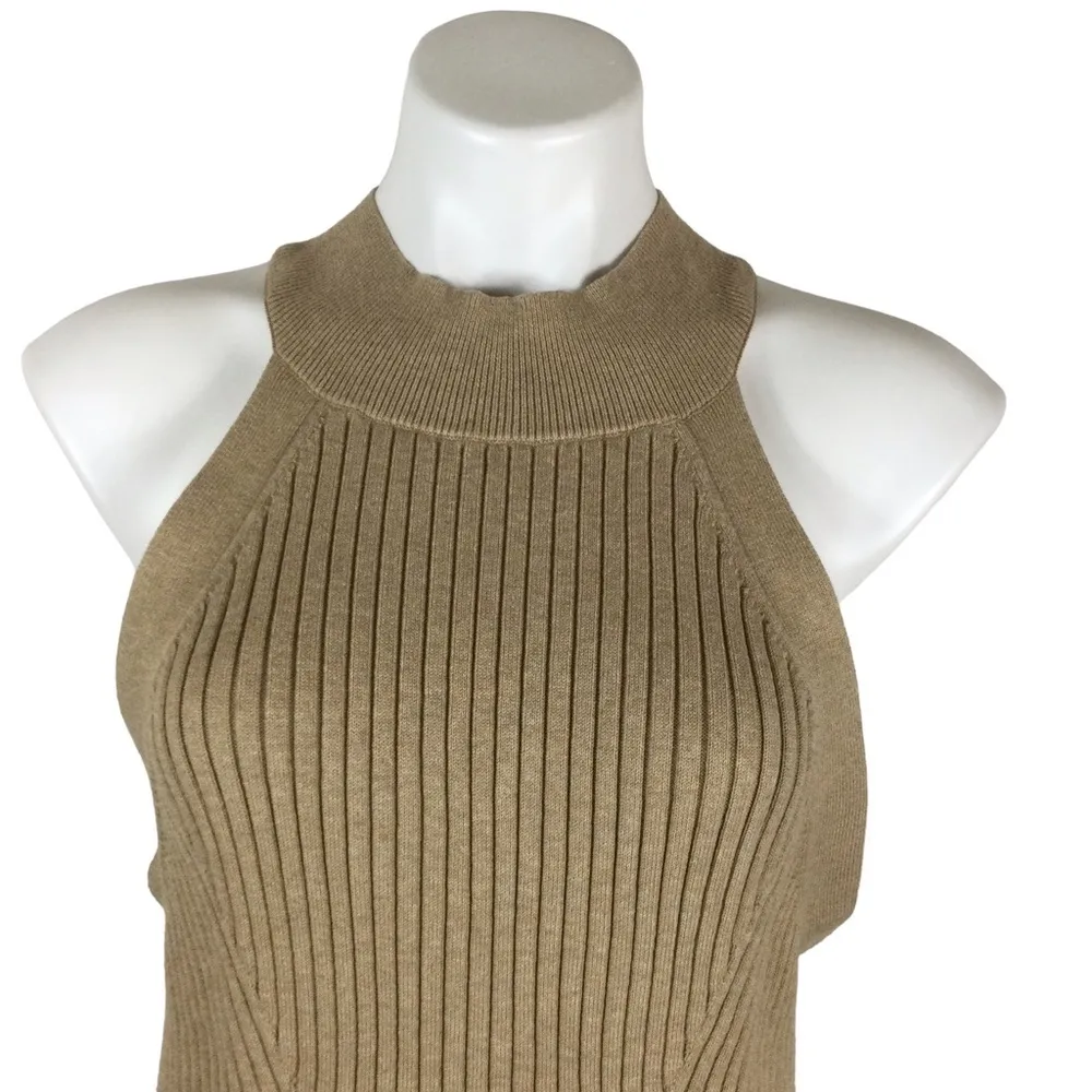 Sweater Halter Ribbed Knit Sleeveless Sweater Size undefined - Image 3