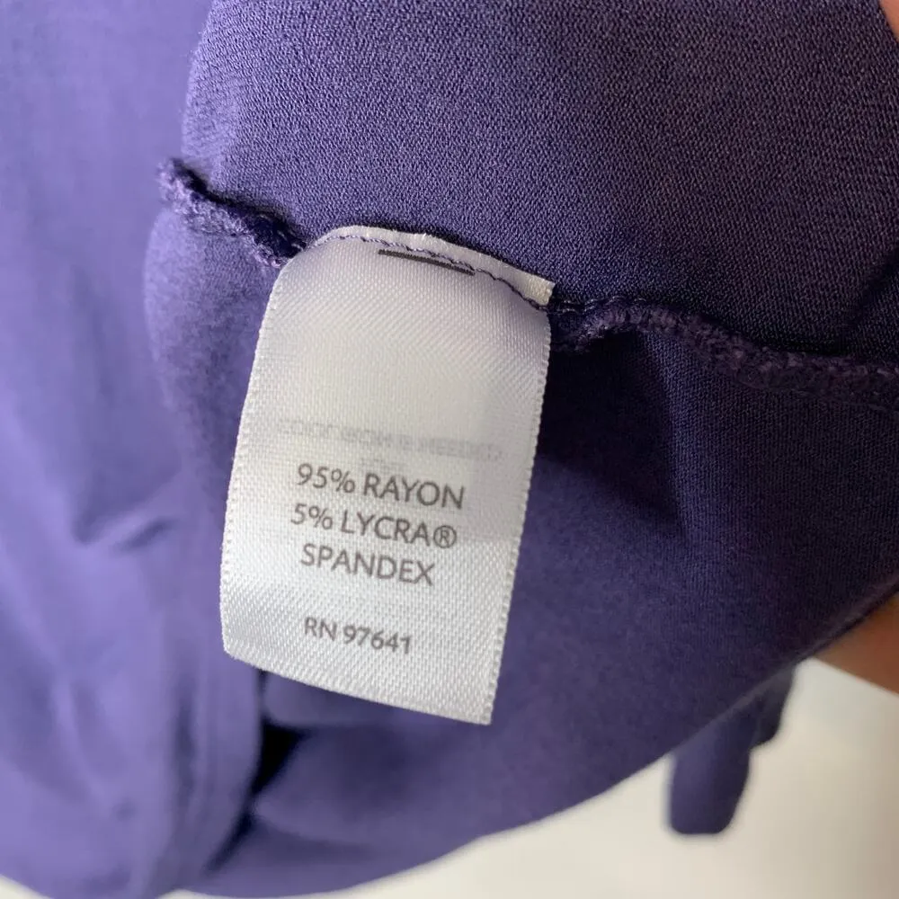 J Jill Purple 95% Rayon 5% Spandex Flowy T Shirt Sz Small - Image 4