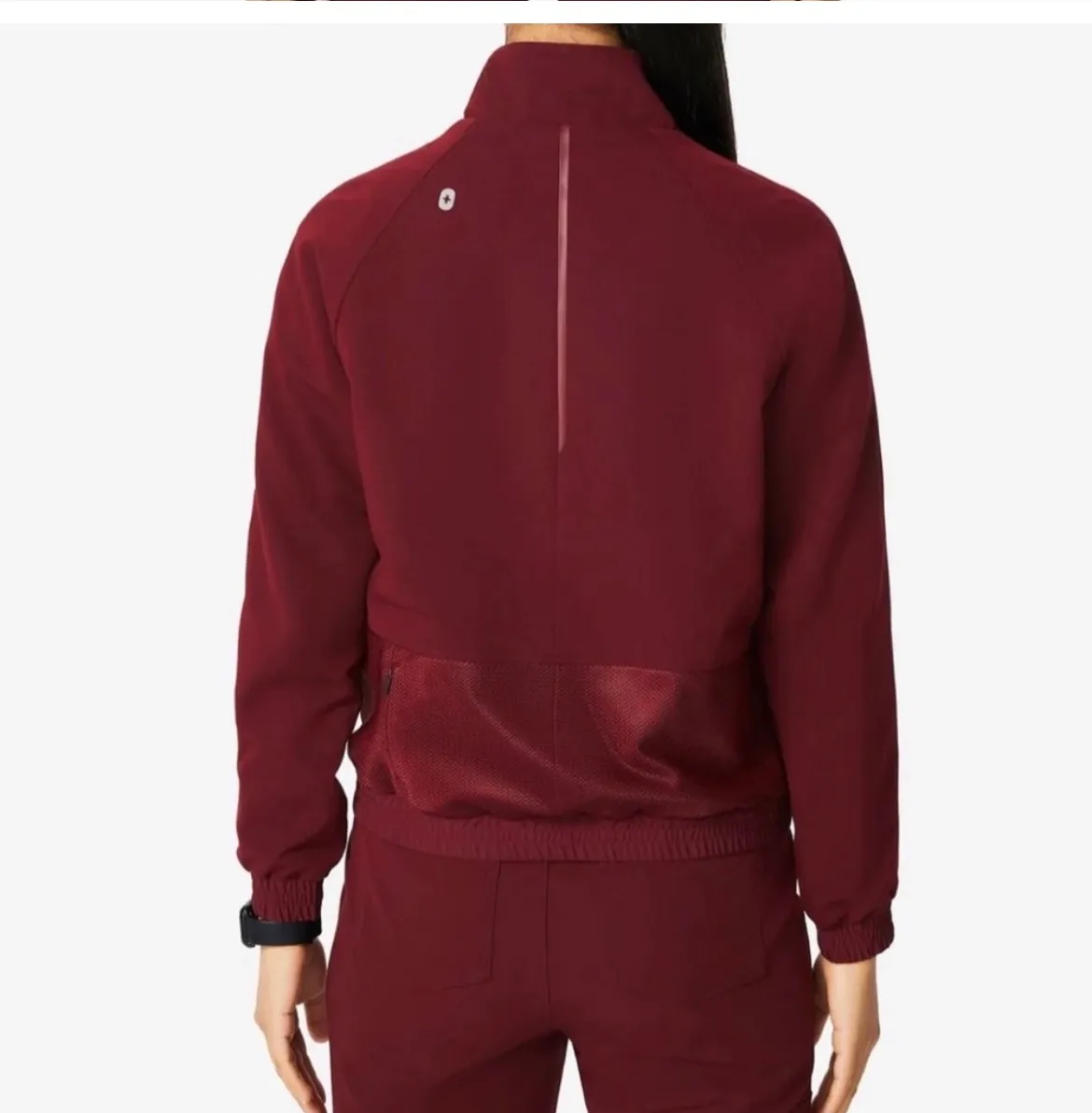 Maroon Scrub Jacket - Image 2