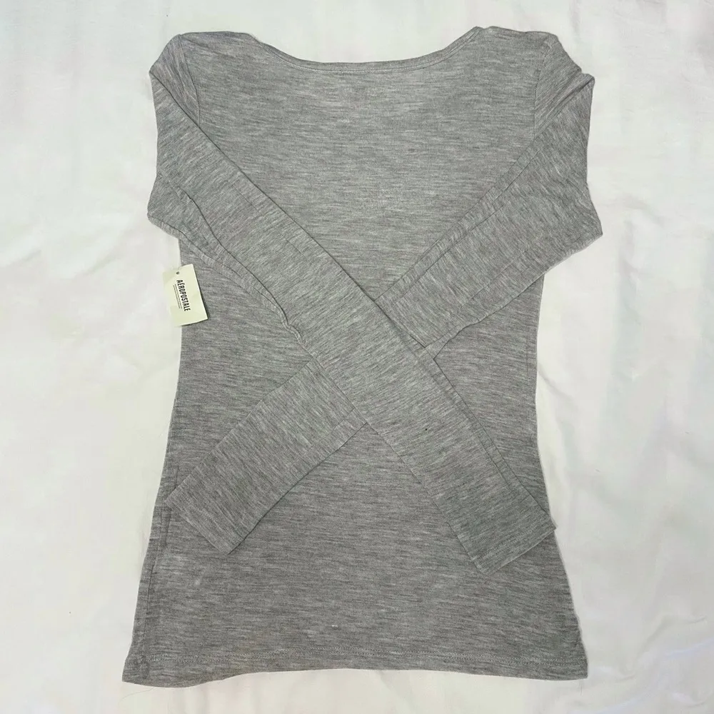 Grey Aéropostale Long Sleeve Short - Image 2