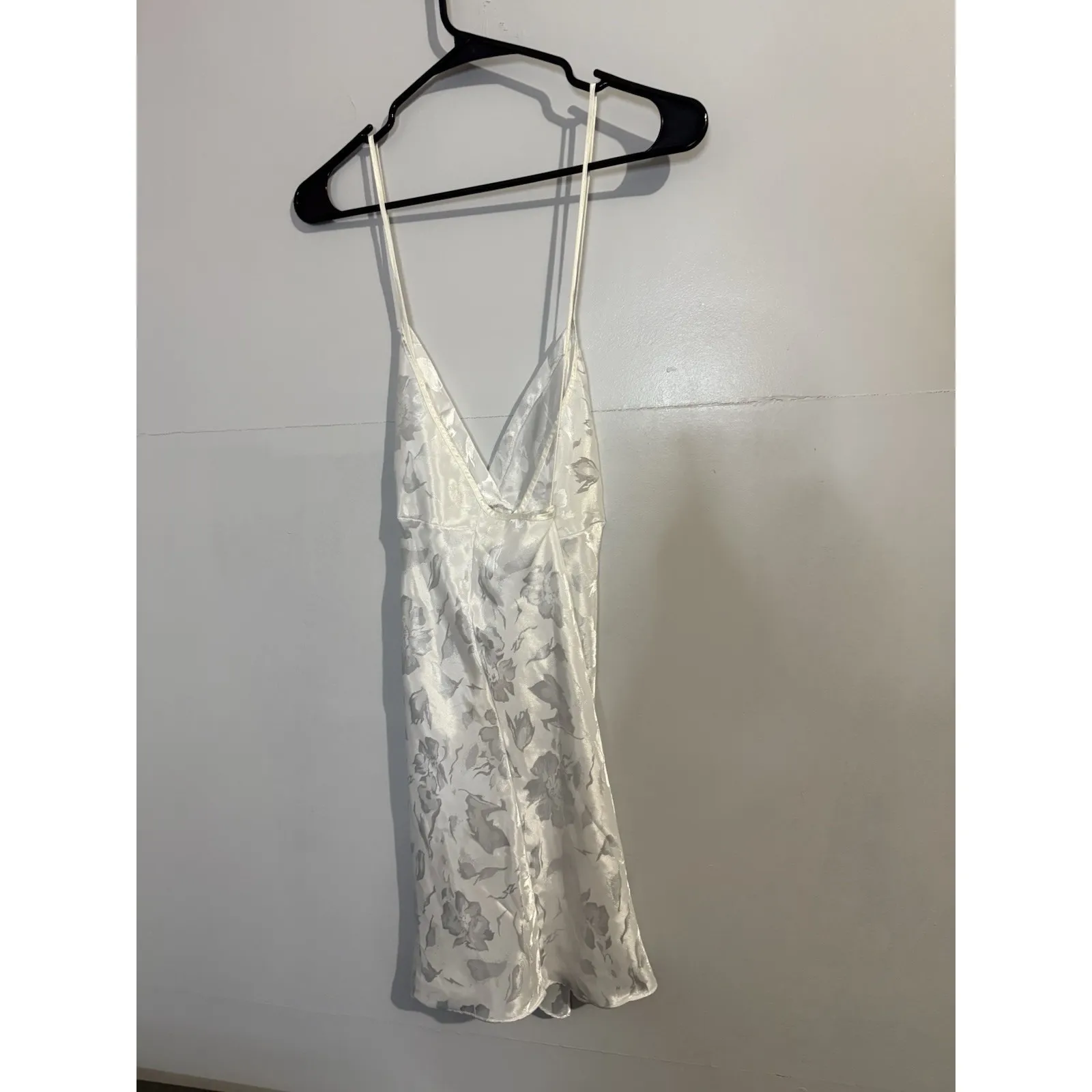 Vintage Floral White Slip Dress Women's Size M/L Size M - Image 4