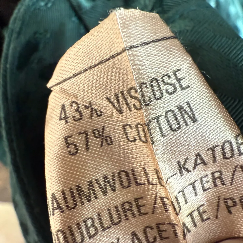 Yves Saint‎ Laurent Fourrures YSL Green Brown Fur Trim Lined Hooded Coat VTG XL - Image 11