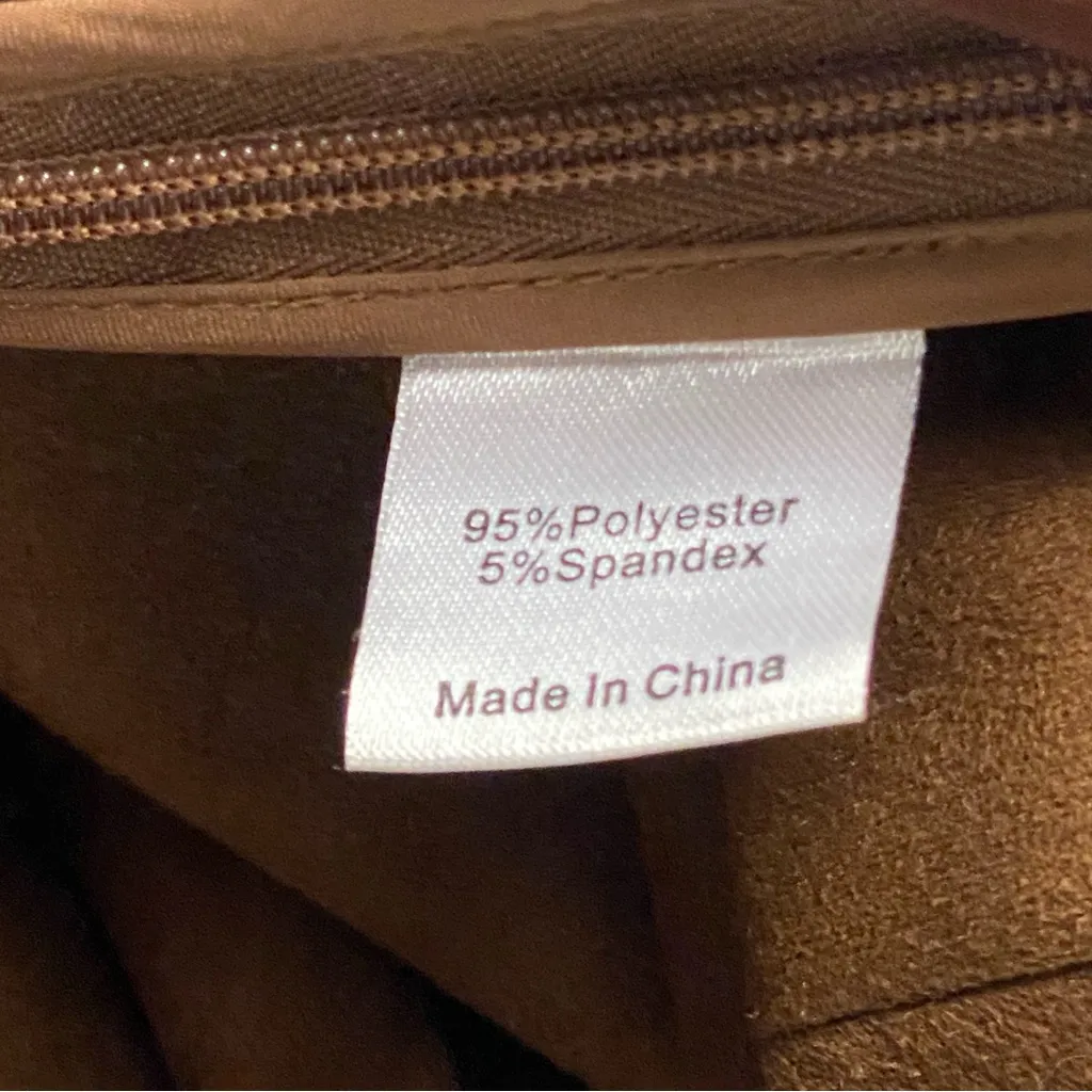 Tuckernuck Chocolate Brown Faux Suede Trousers Women Small Dark Academia Stretch - Image 9