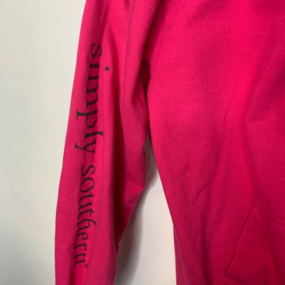 Simply Southern Hot Pink Hoodie Sweatshirt Sz Small - Image 7