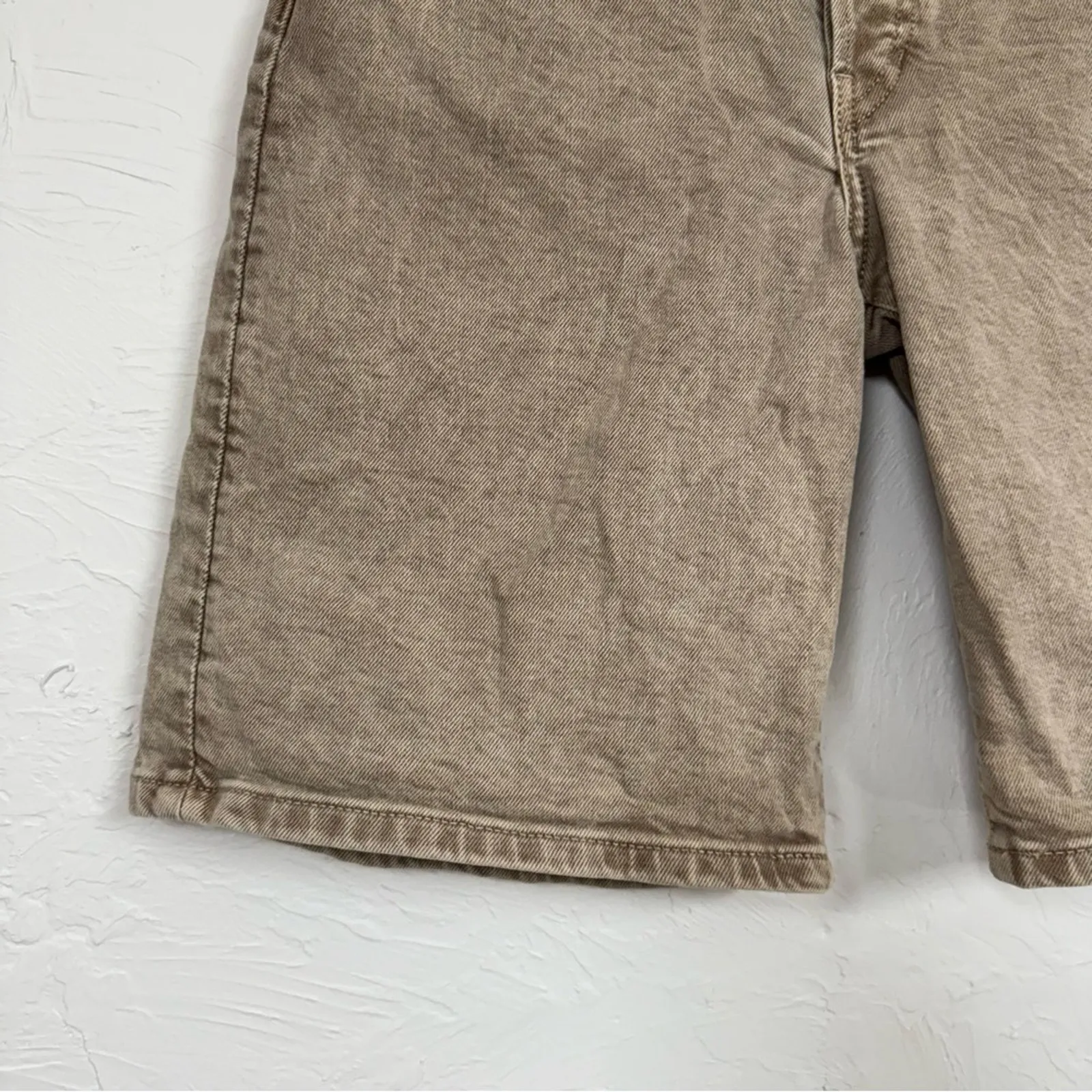 Banana Republic Tan Ultra High Rise Bermuda Shorts Womens 27 Denim Button Fly - Image 2