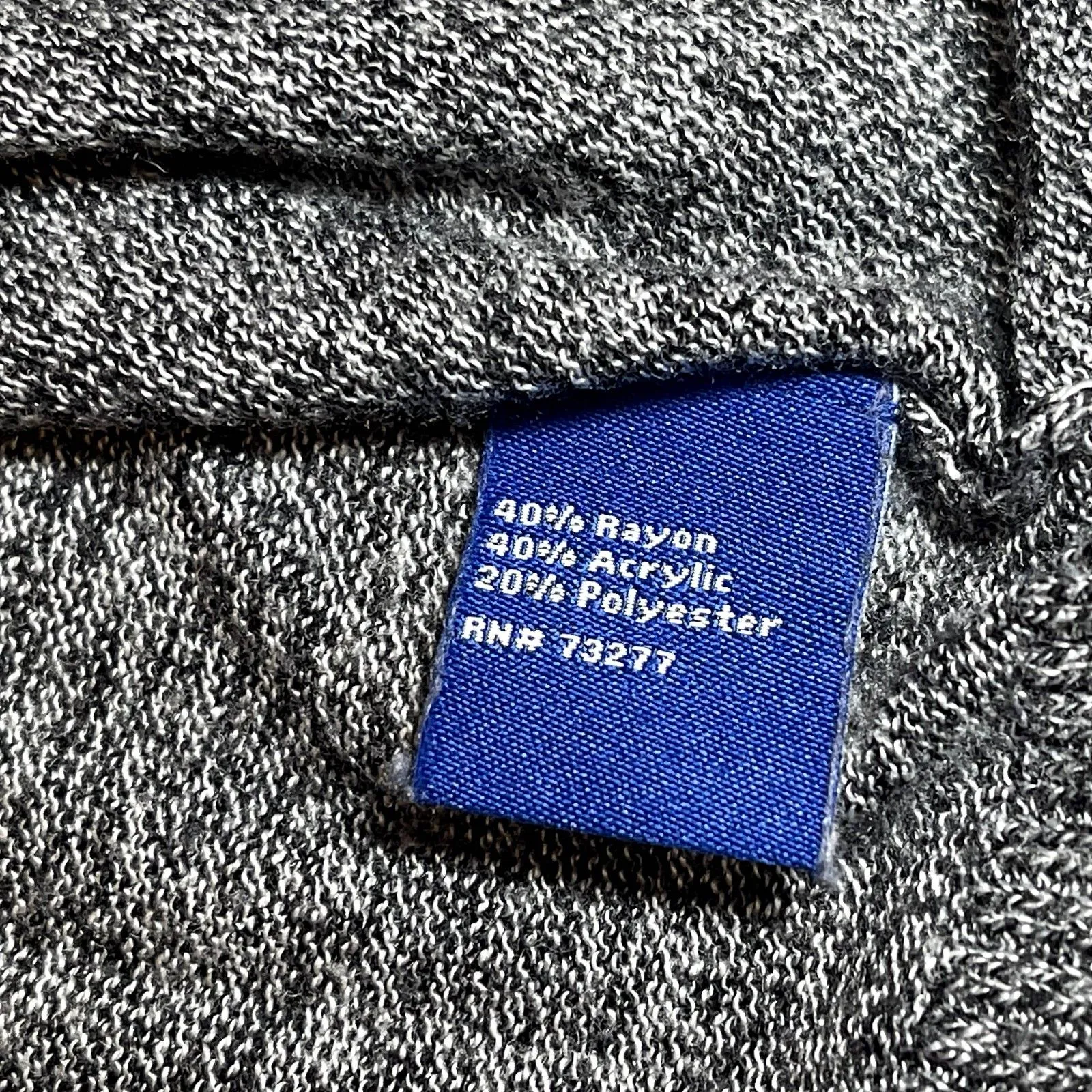 Apt. 9 | Marled Gray Long Sleeve Asymmetrical Hem Sweater | Medium - Image 8