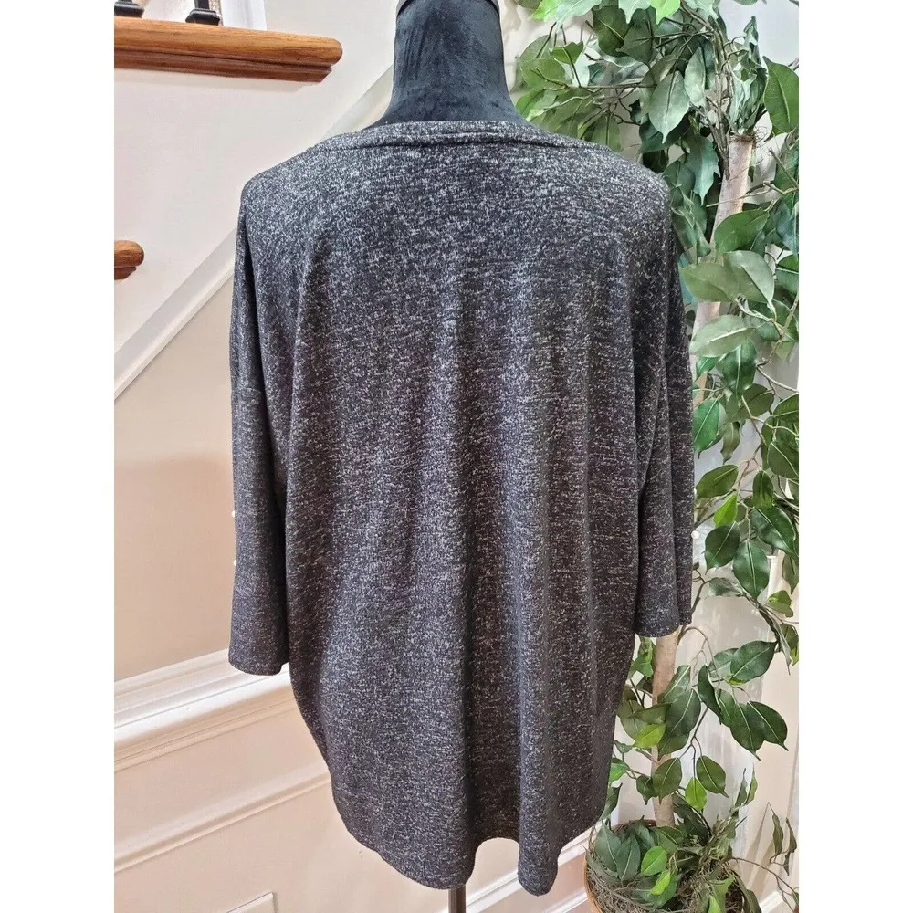 Chelsea & Theodore Women's Gray Round Neck Long Sleeve Beaded Sweater Size M Size M - Image 9