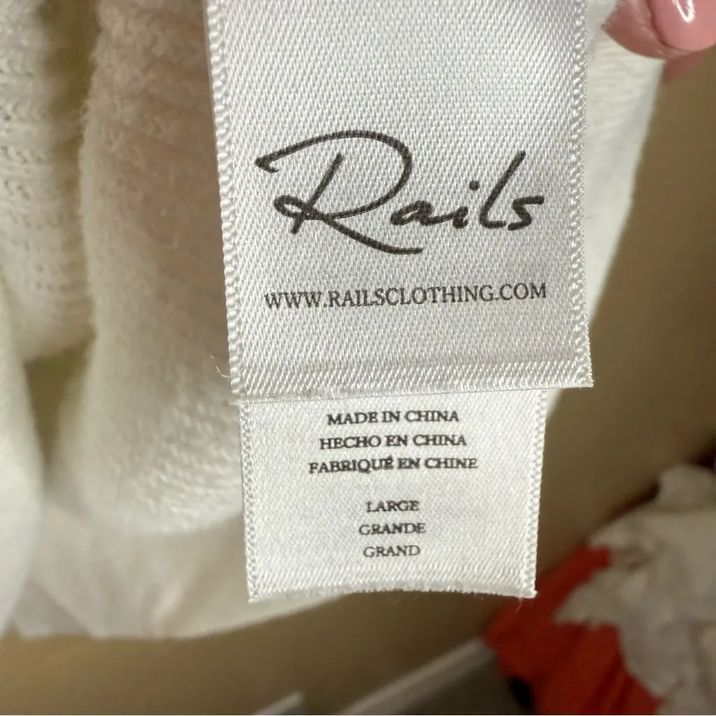 Rails Venus Size Large Cashmere and Cotton Rainbow Tie Dye Sweater Boho Comfy - Image 2