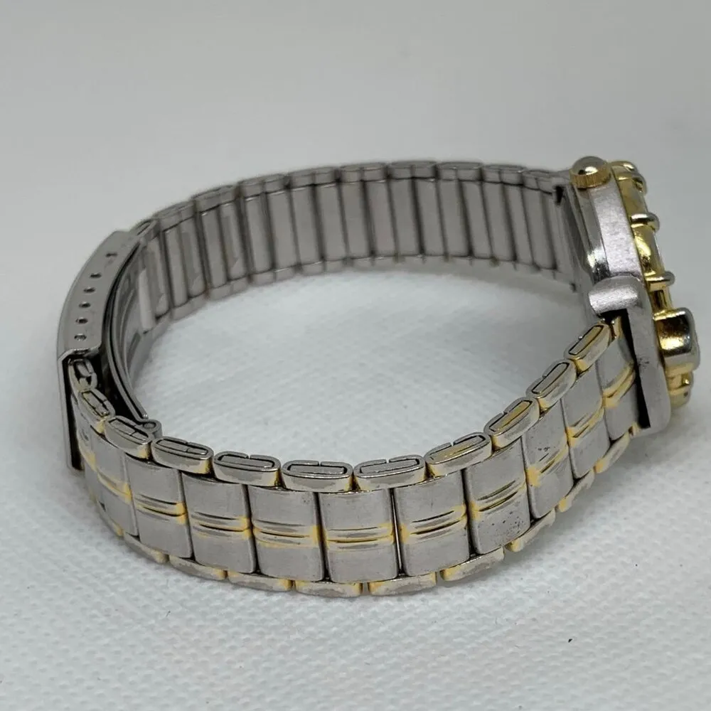 Vintage La gear women silver gold tone watch 23mm Japan movt up to 7” running - Image 5