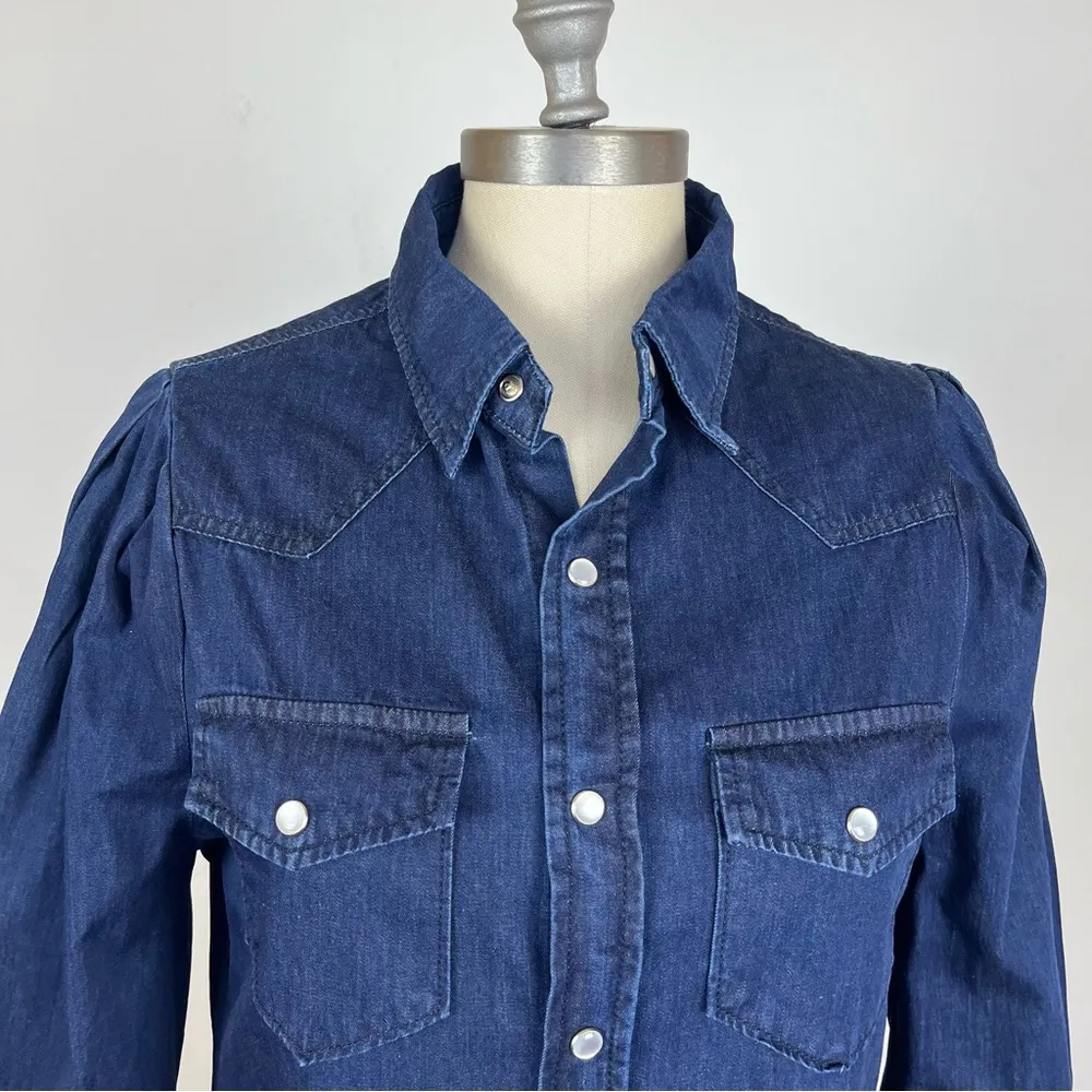 Torn By Ronny Kobo  Chambray Button Down Shirt - Image 3