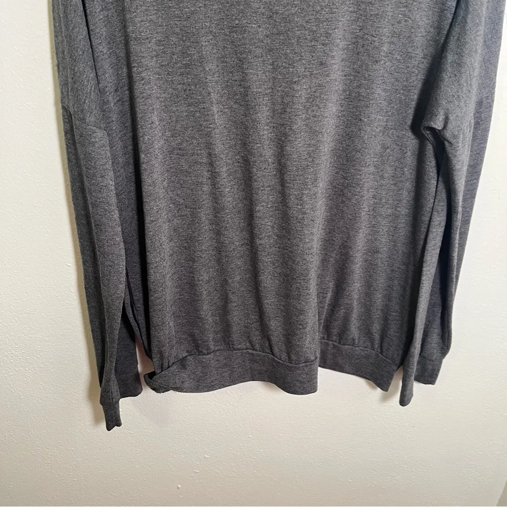 Crewneck Sweatshirt Gray Orange Rainbow Good Vibes M Size M - Image 10