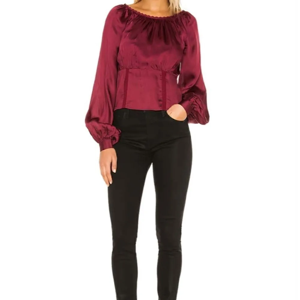 Revolve Tularosa Cabernet maroon Zane top M - Image 7