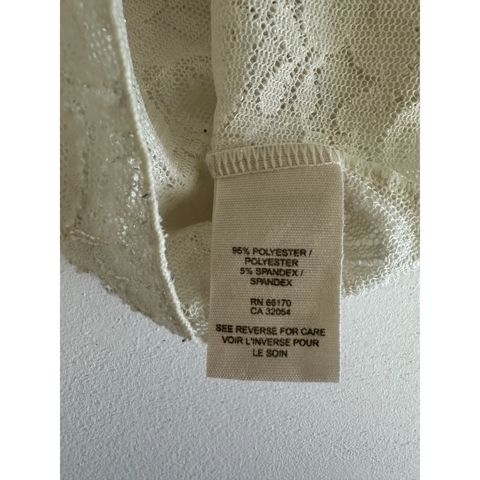 Intimately Free People Women Large Lace Sheer Lightweight Cream Peach Cami (b21) - Image 2