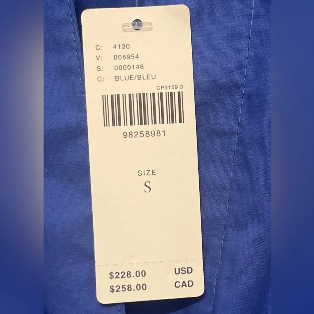 NWT Anthropologie Somerset Embroidered Maxi Tiered Dress Blue White size small - Image 10