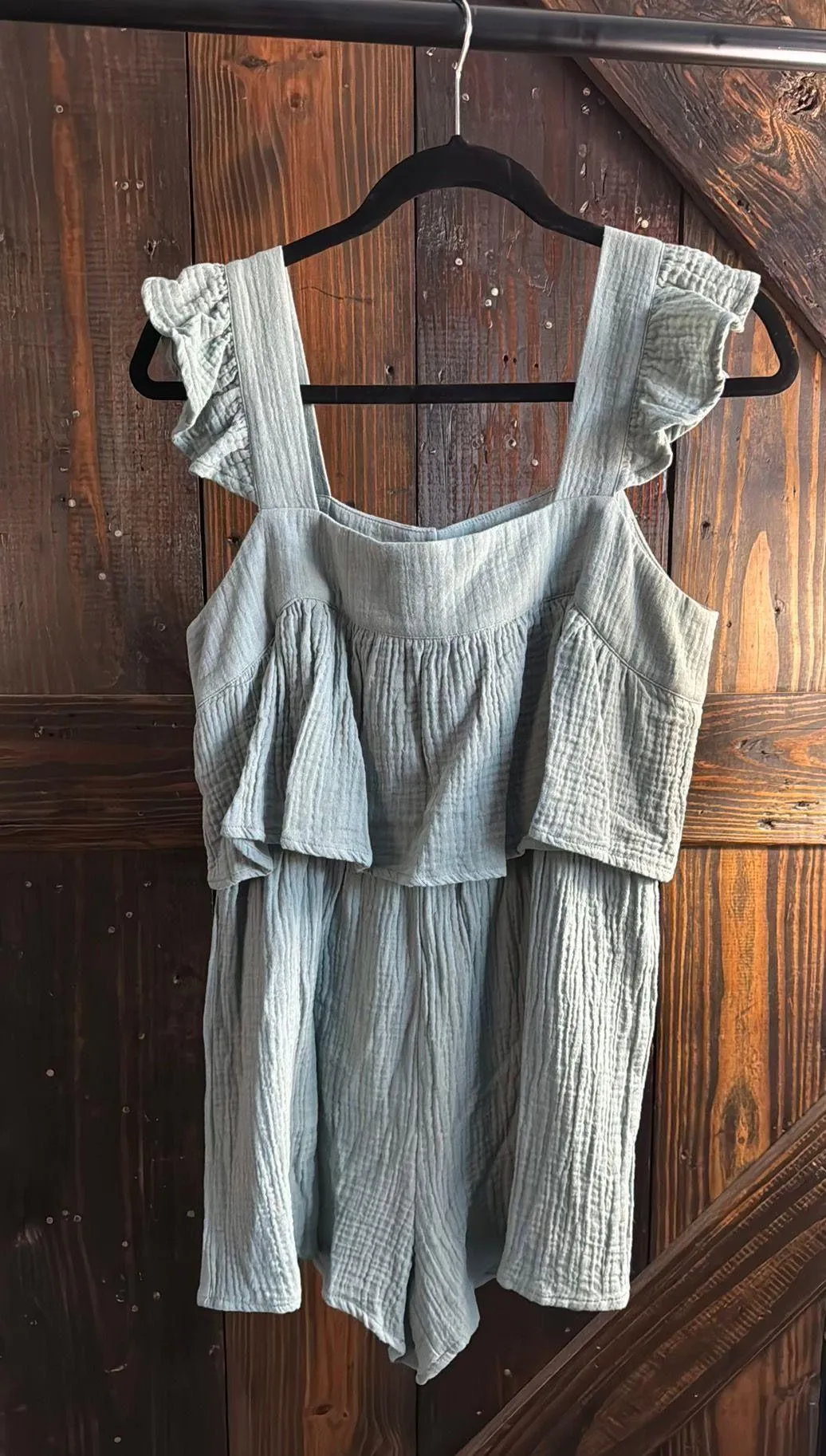 True To You Gauze Romper Green - Image 5