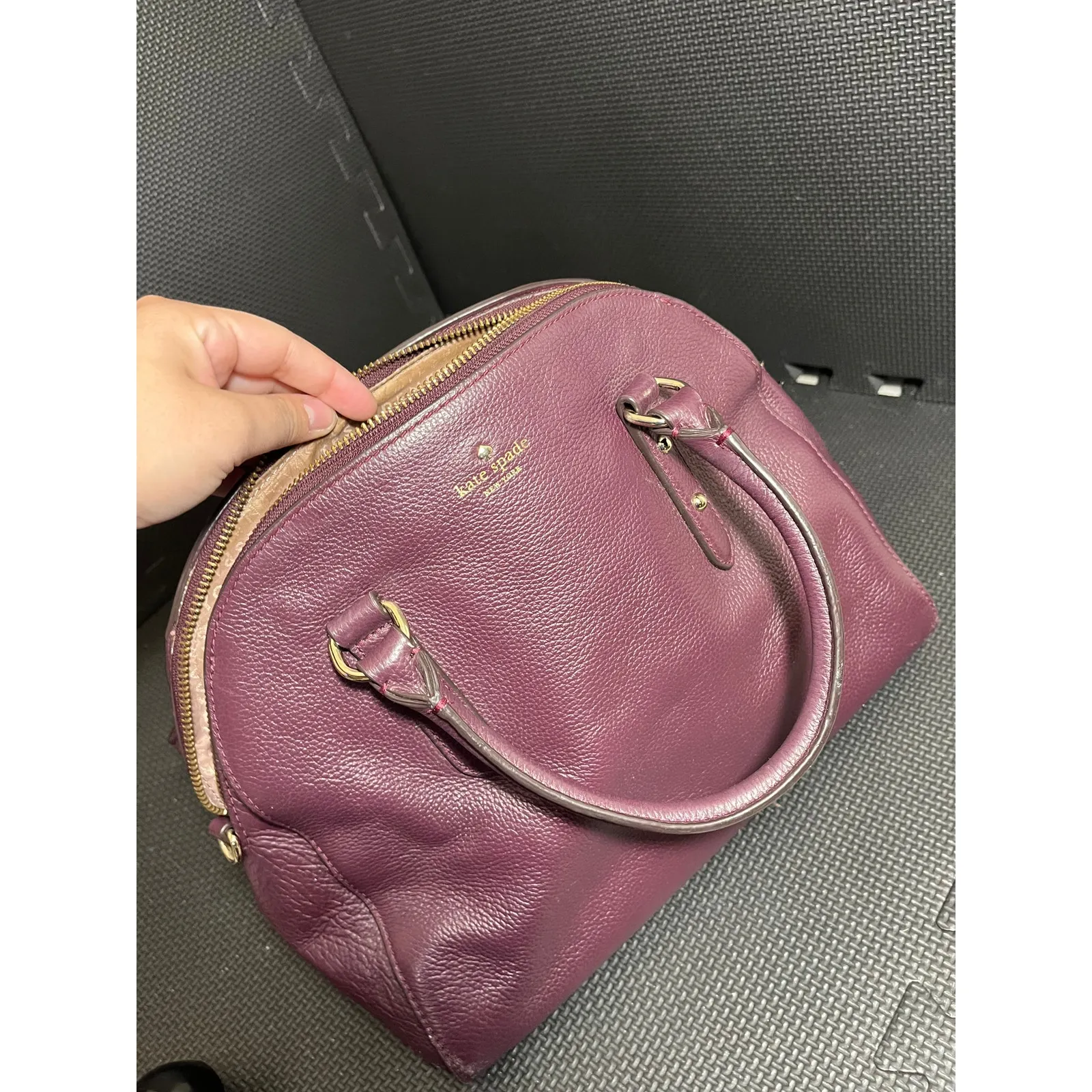 Kate Spade New‎ York Brighton Park Small Felix Leather Wine Purple Purse - Image 2