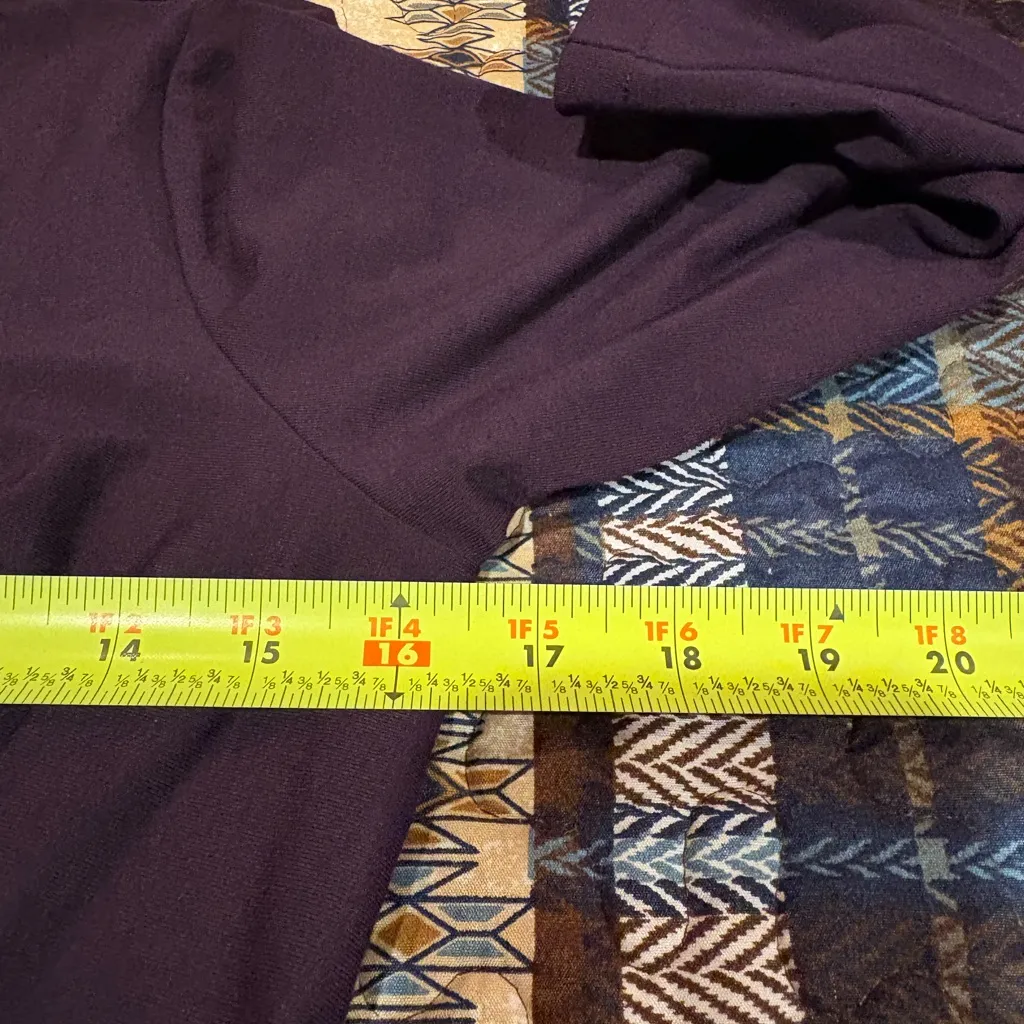 Eddie Bauer purple/eggplant 3/4 sleeve twist front dress  women’s S - Image 8