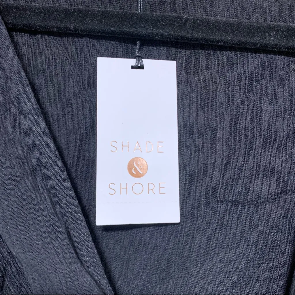 Shade & Shore  Black Tie-Front Coverup - Size XS - Image 4