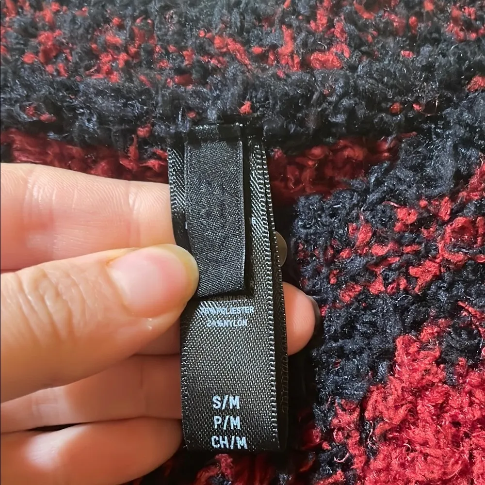 Womens Like New SKIMS Brick Buffalo Check Pullover Sweater Cozy Knit - Image 2