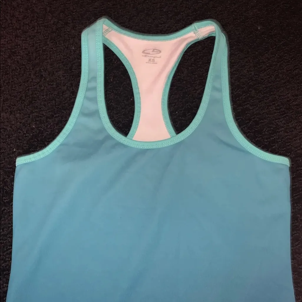 Ombré Blue Racerback workout tank - Image 2
